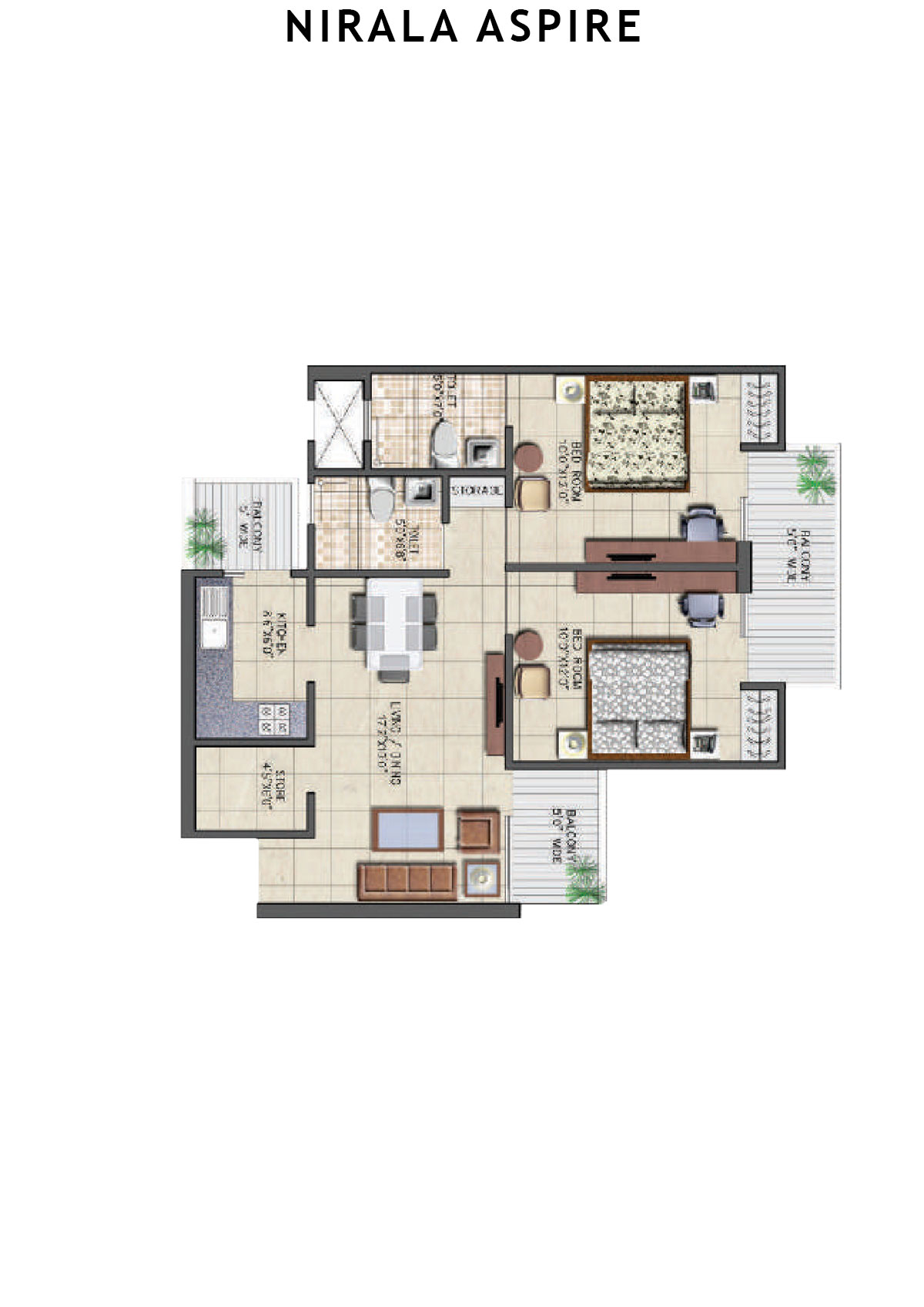 Nirala Aspire Tower A2 Unit 3 Floor Plan