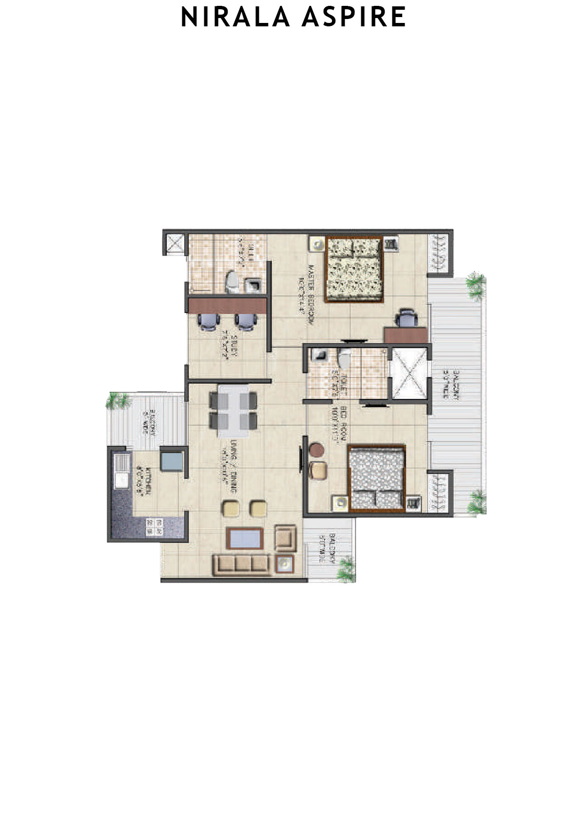 Nirala Aspire Tower A2 Unit 4 Floor Plan
