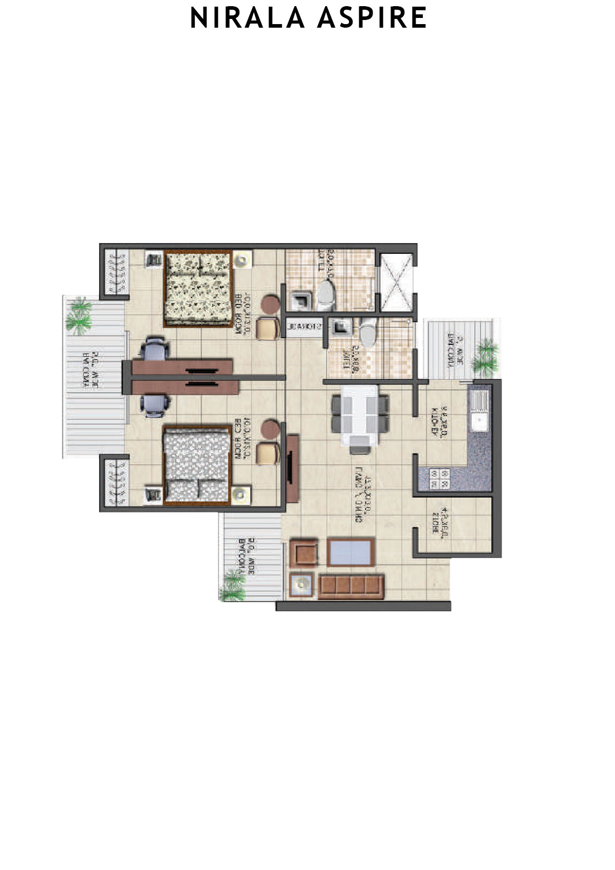 Nirala Aspire Tower A2 Unit 8 Floor Plan