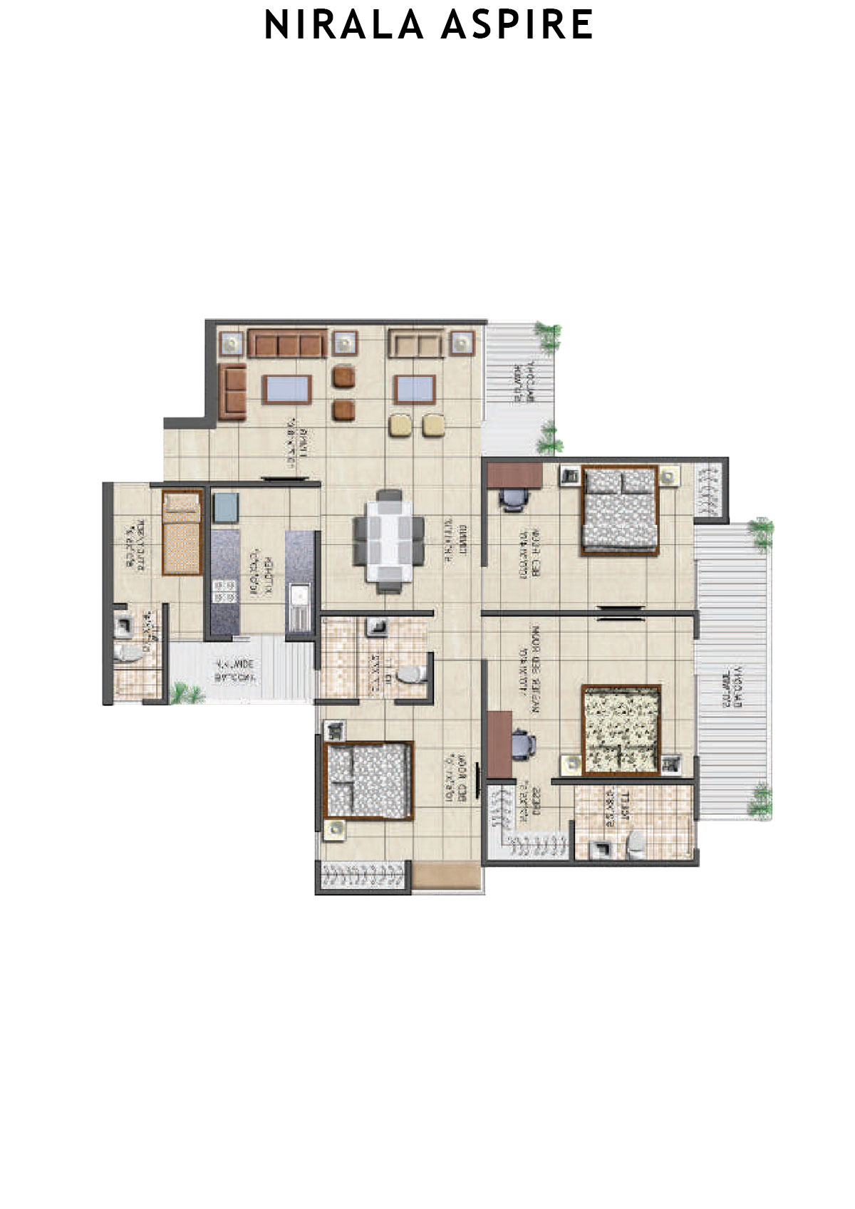 Nirala Aspire Tower A3 Unit 3 Floor Plan