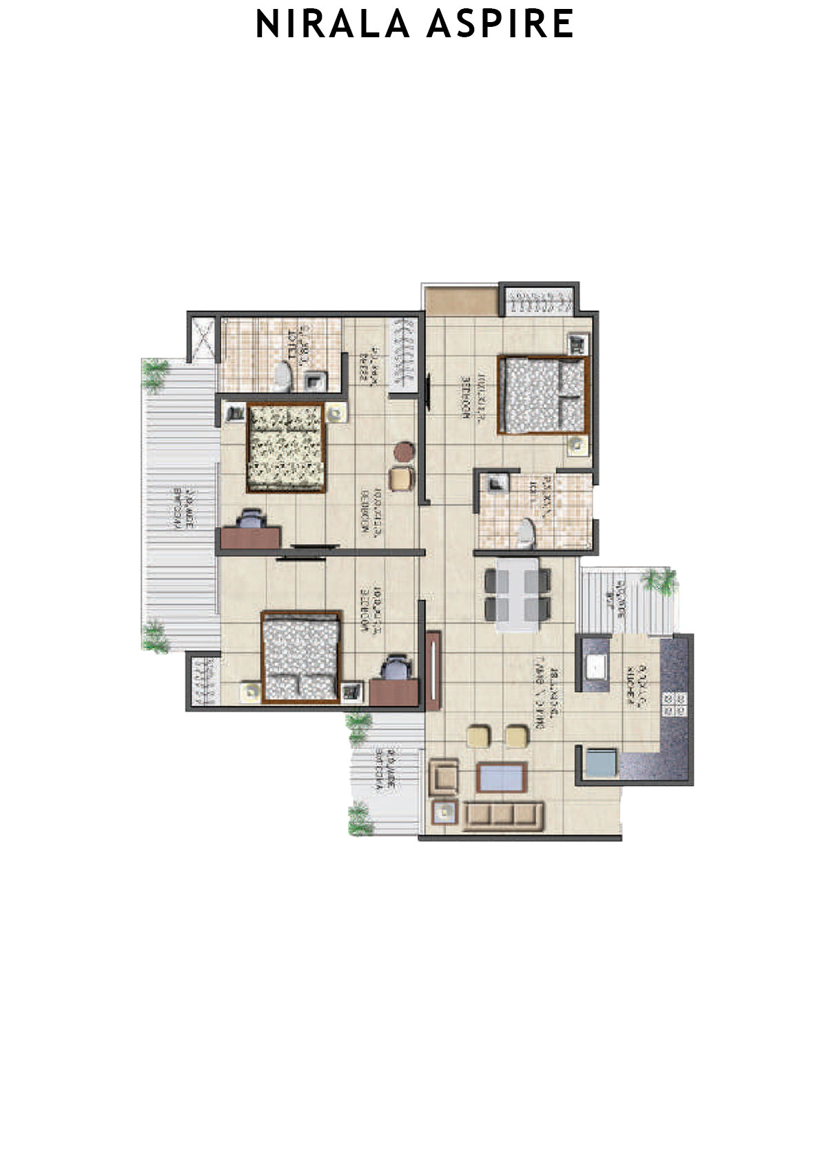 Nirala Aspire Tower A7 Unit 6 Floor Plan
