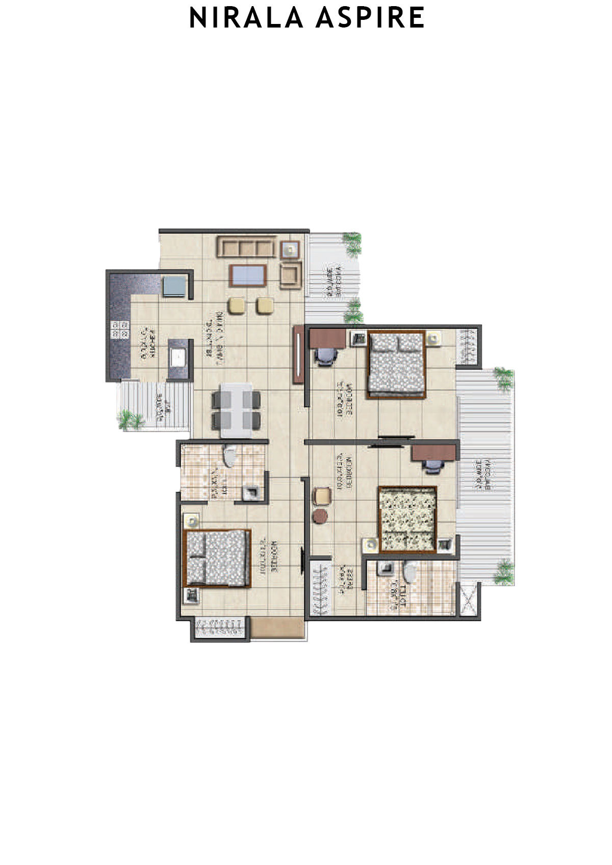 Nirala Aspire Tower A7 Unit 8 Floor Plan