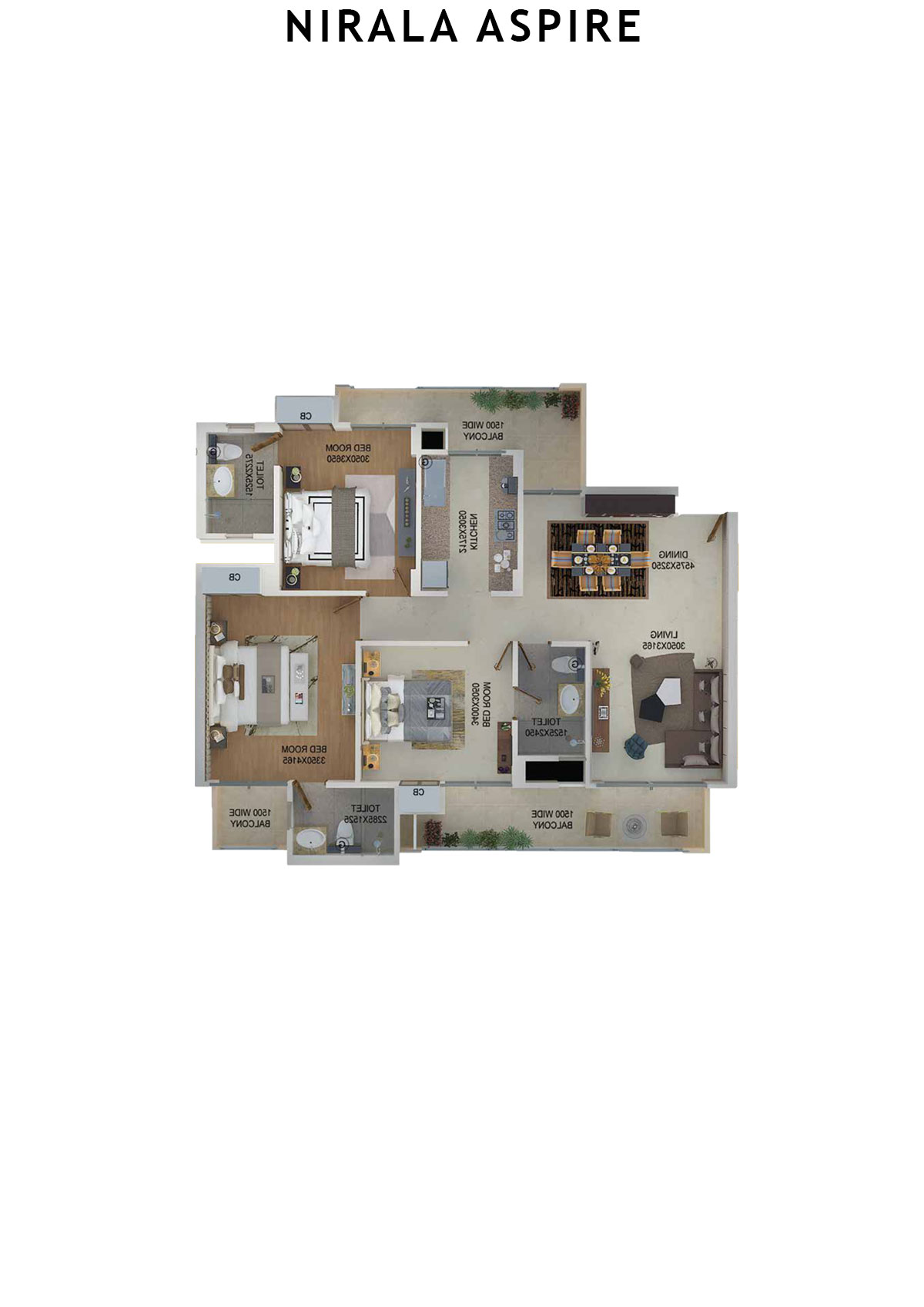 Nirala Aspire Tower B23 Unit 1 Floor Plan