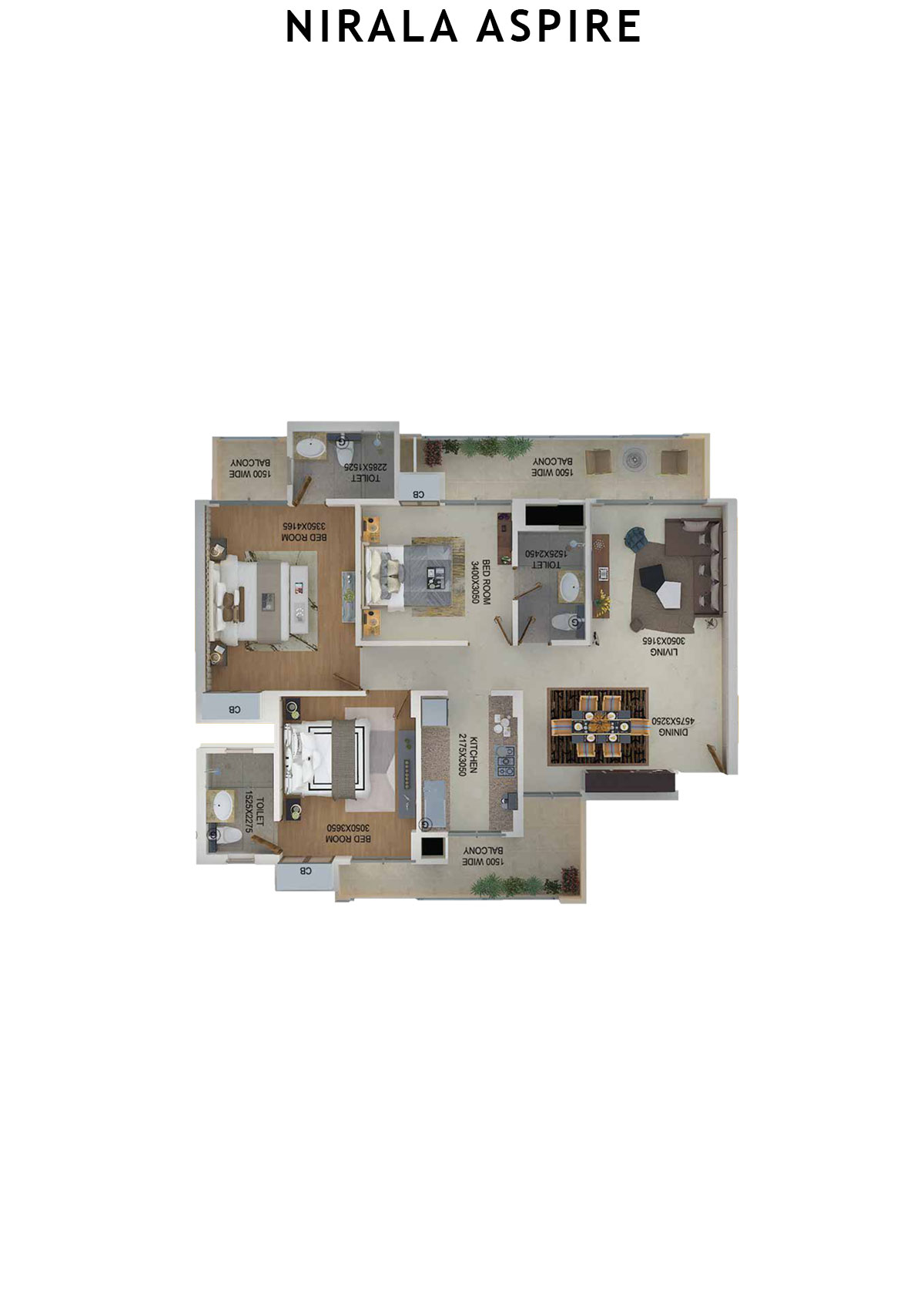 Nirala Aspire Tower B23 Unit 2 Floor Plan