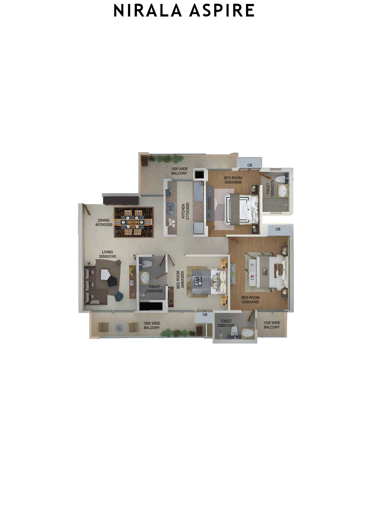 Nirala Aspire Tower B23 Unit 4 Floor Plan