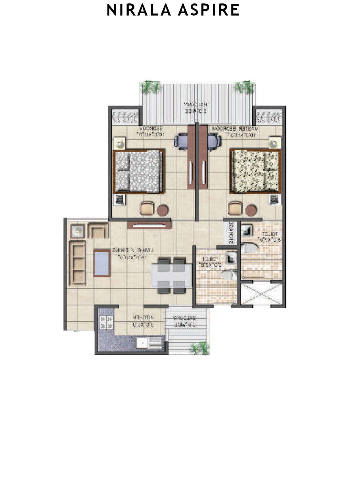 Nirala Aspire Tower D1 Unit 8 Floor Plan
