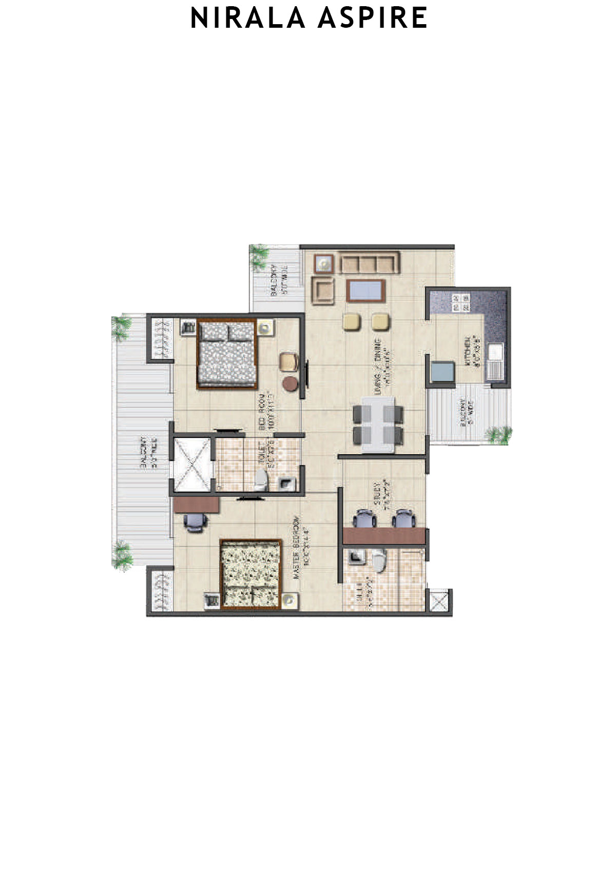 Nirala Aspire Tower D3 Unit 1 Floor Plan