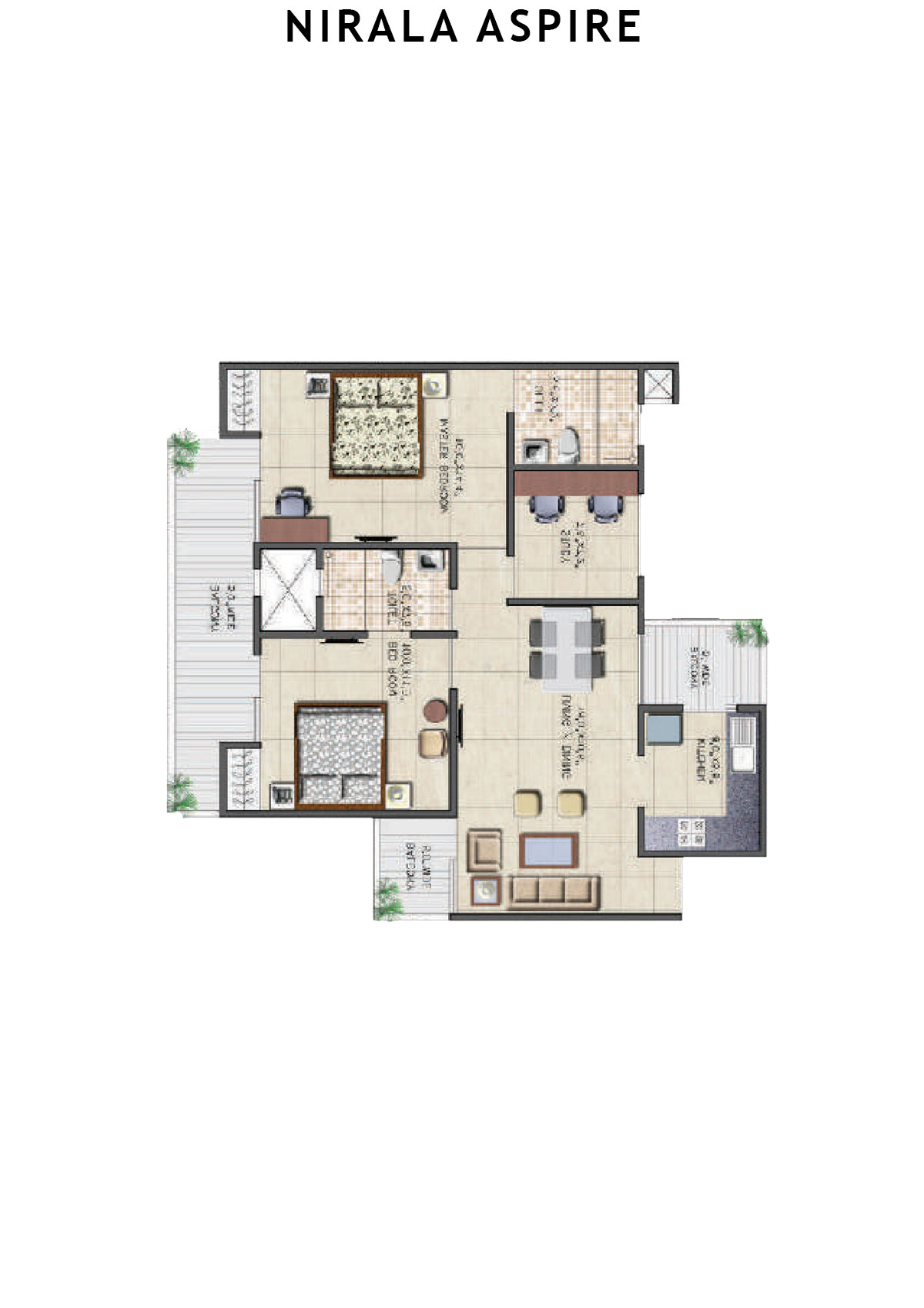 Nirala Aspire Tower D4 Unit 1 Floor Plan