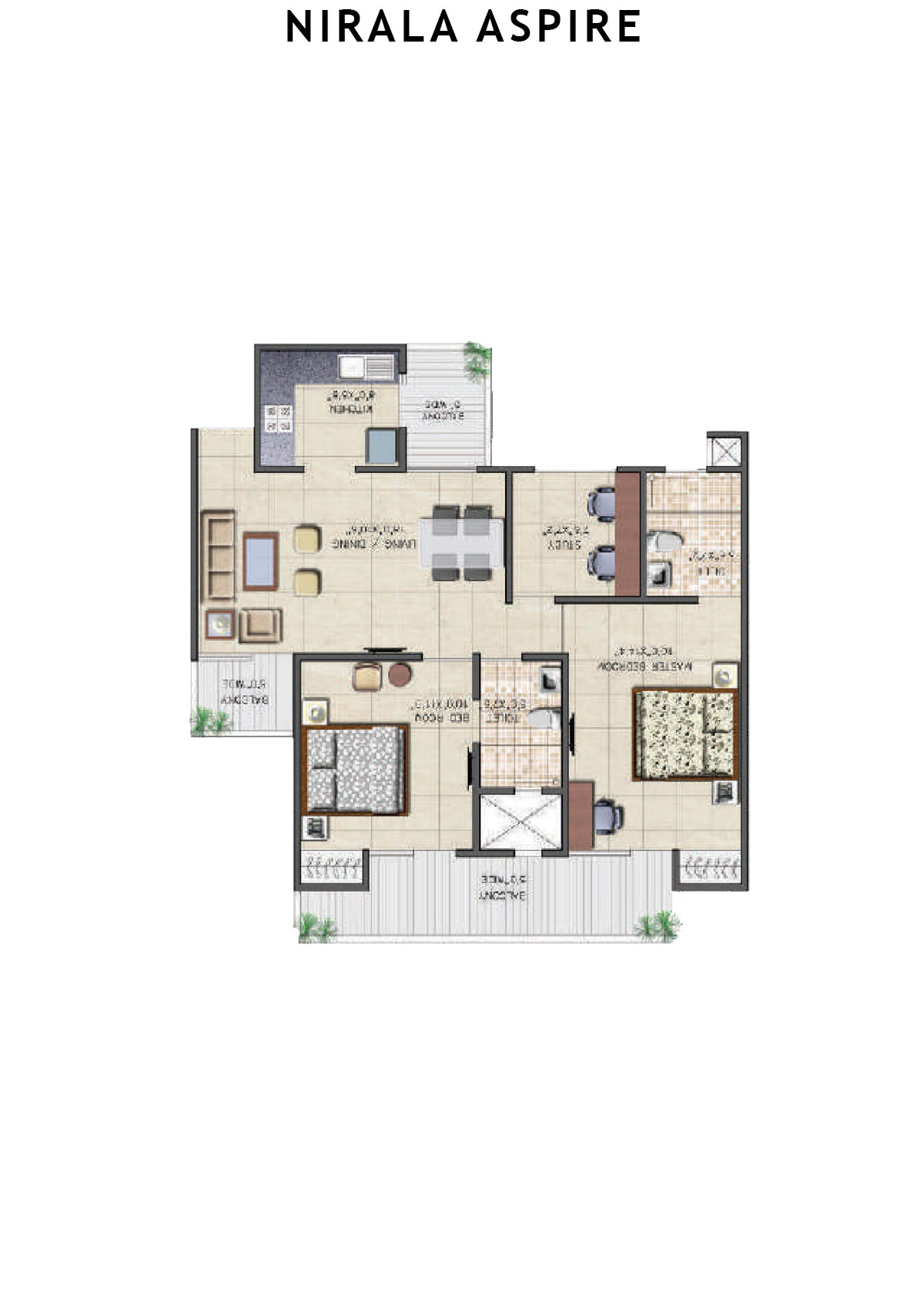 Nirala Aspire Tower D5 Unit 1 Floor Plan