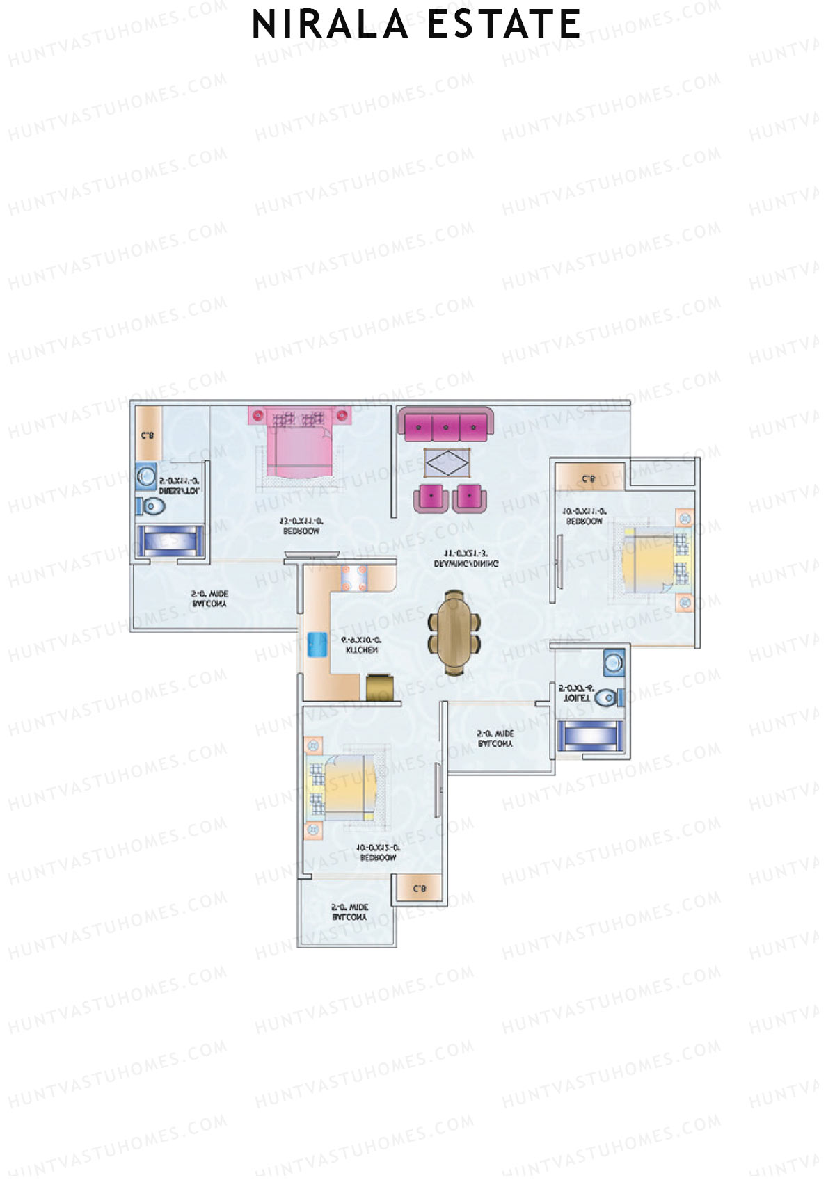 Nirala Estate Tower 10 Unit 3 Floor Plan