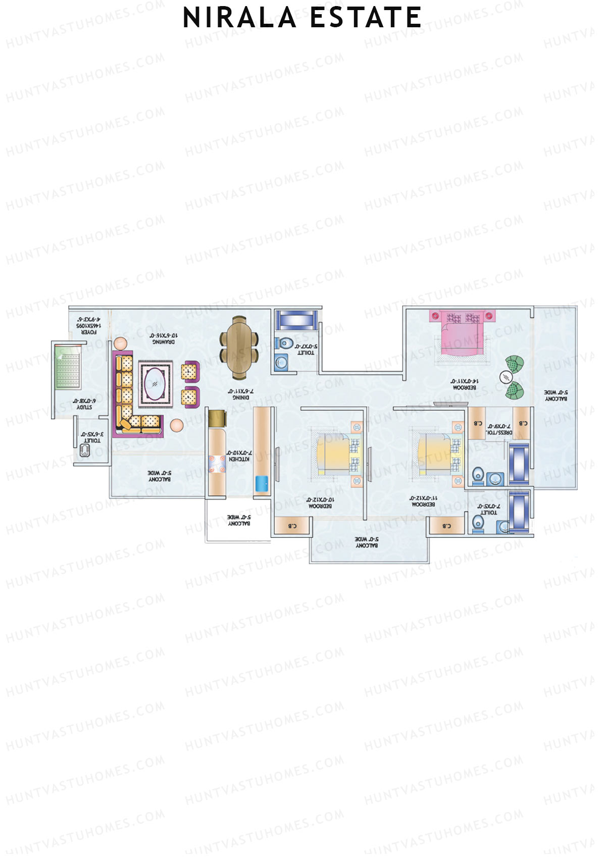 Nirala Estate Tower 11 Unit 2 Floor Plan