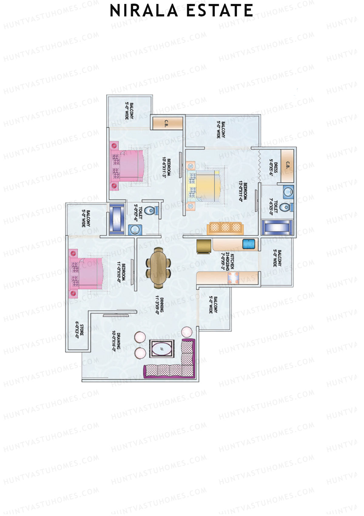 Nirala Estate Tower 11 Unit 8 Floor Plan