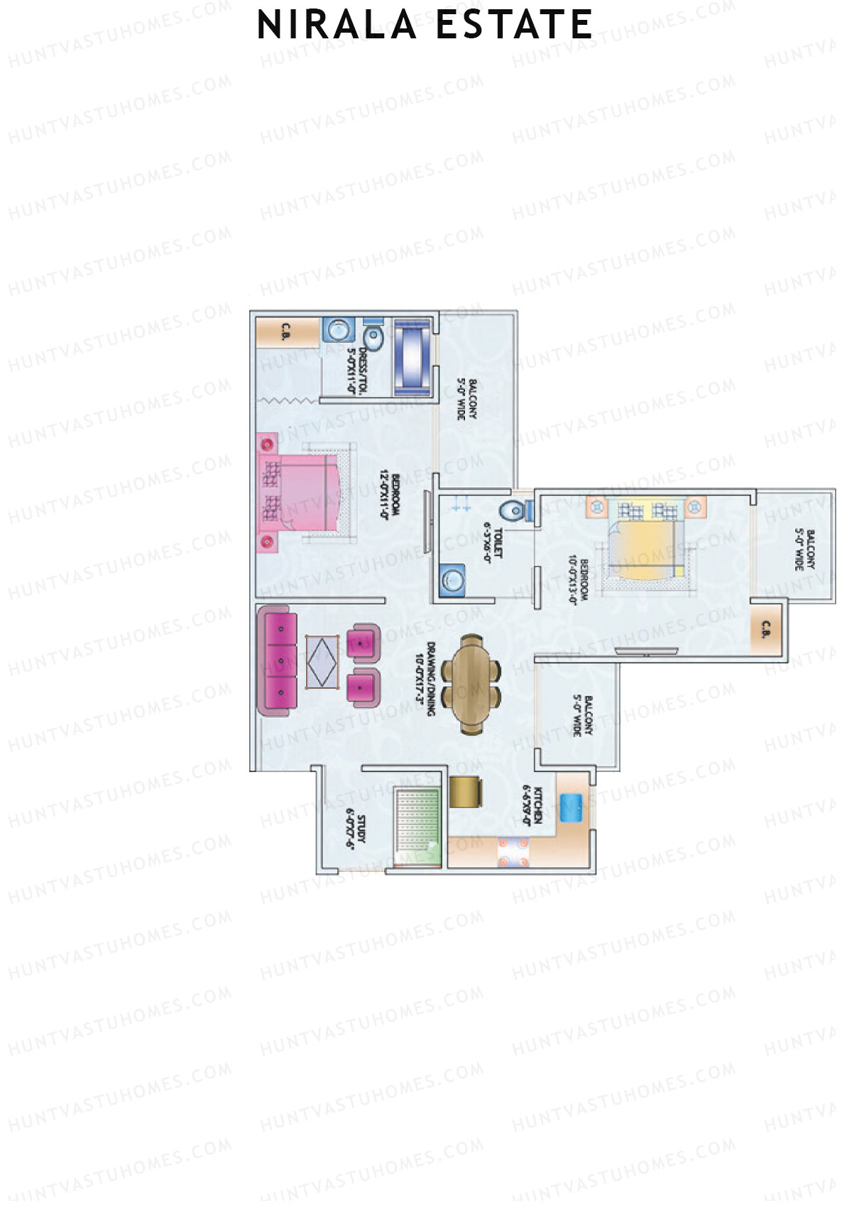 Nirala Estate Tower 14 Unit 8 Floor Plan