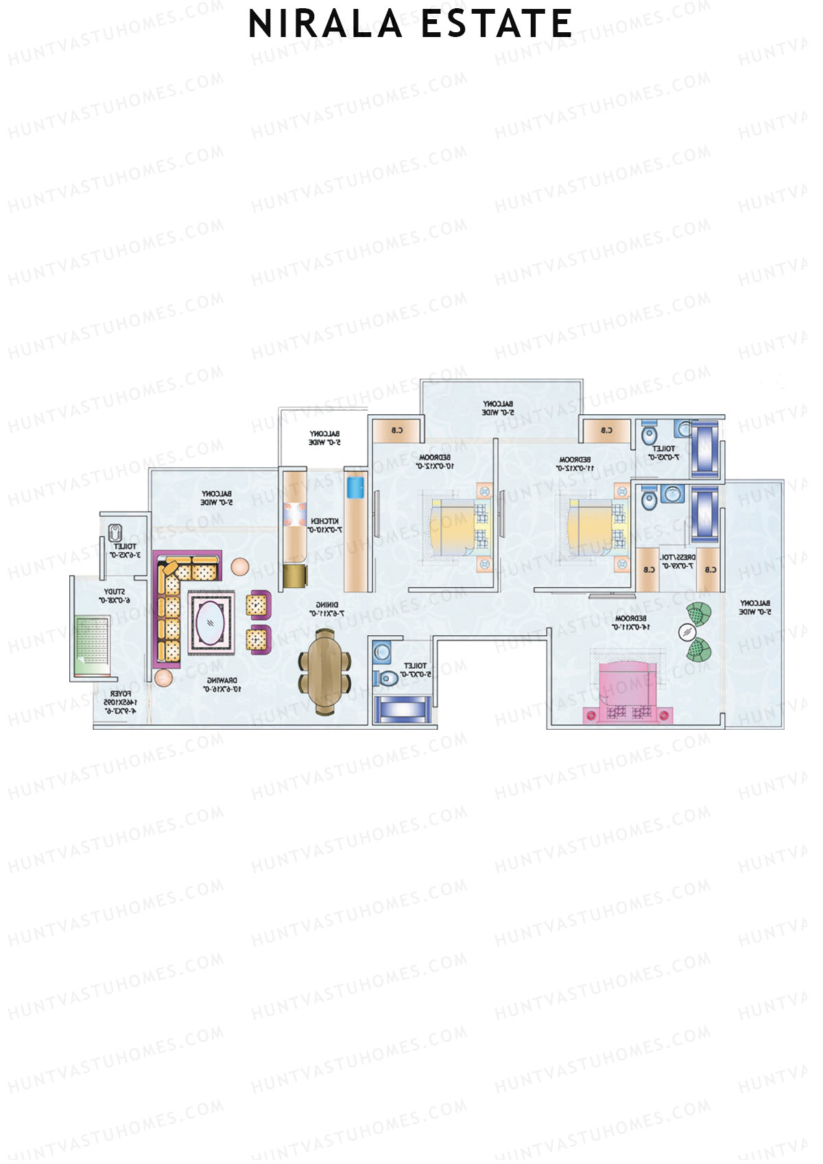 Nirala Estate Tower 15 Unit 1 Floor Plan