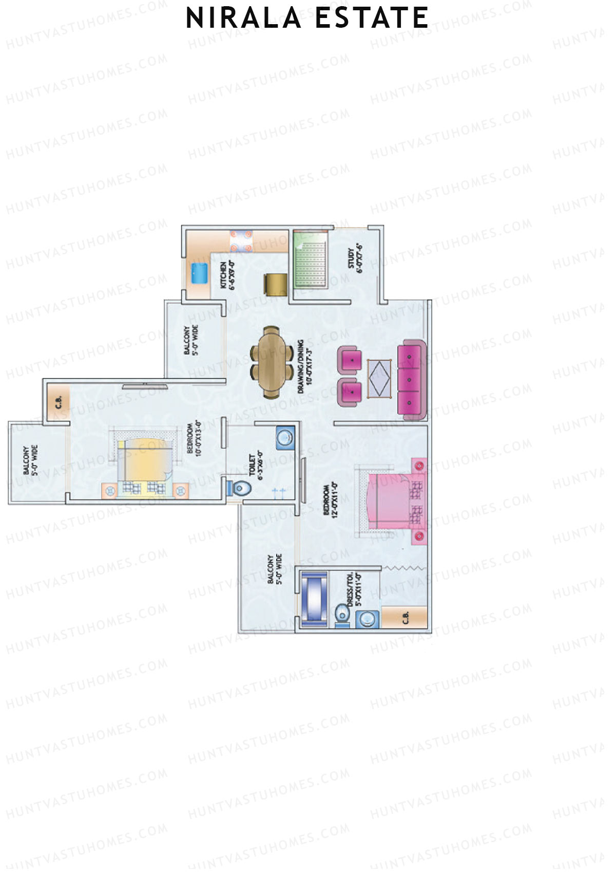 Nirala Estate Tower 15 Unit 4 Floor Plan