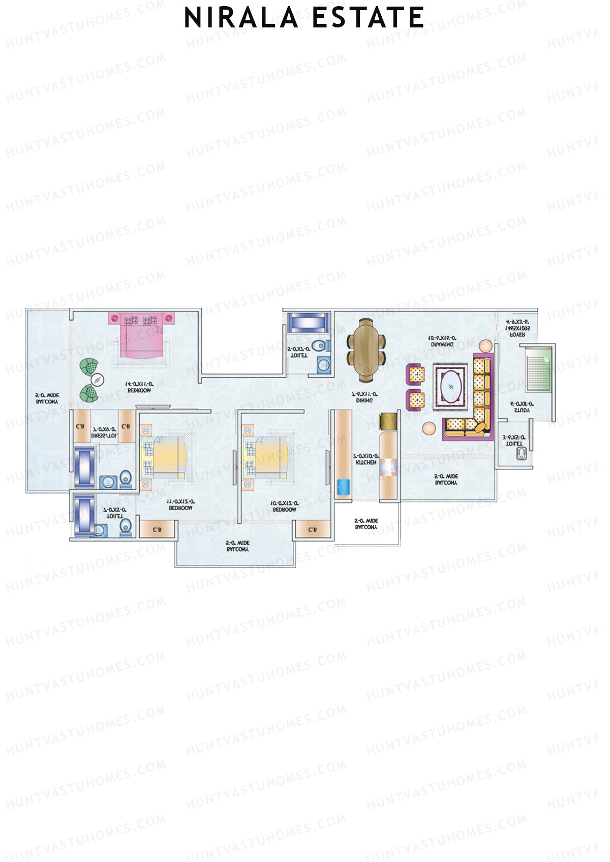 Nirala Estate Tower 15 Unit 5 Floor Plan