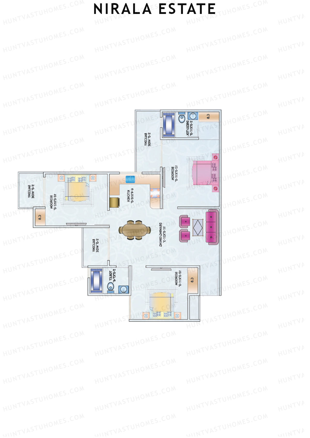 Nirala Estate Tower 16 Unit 3 Floor Plan