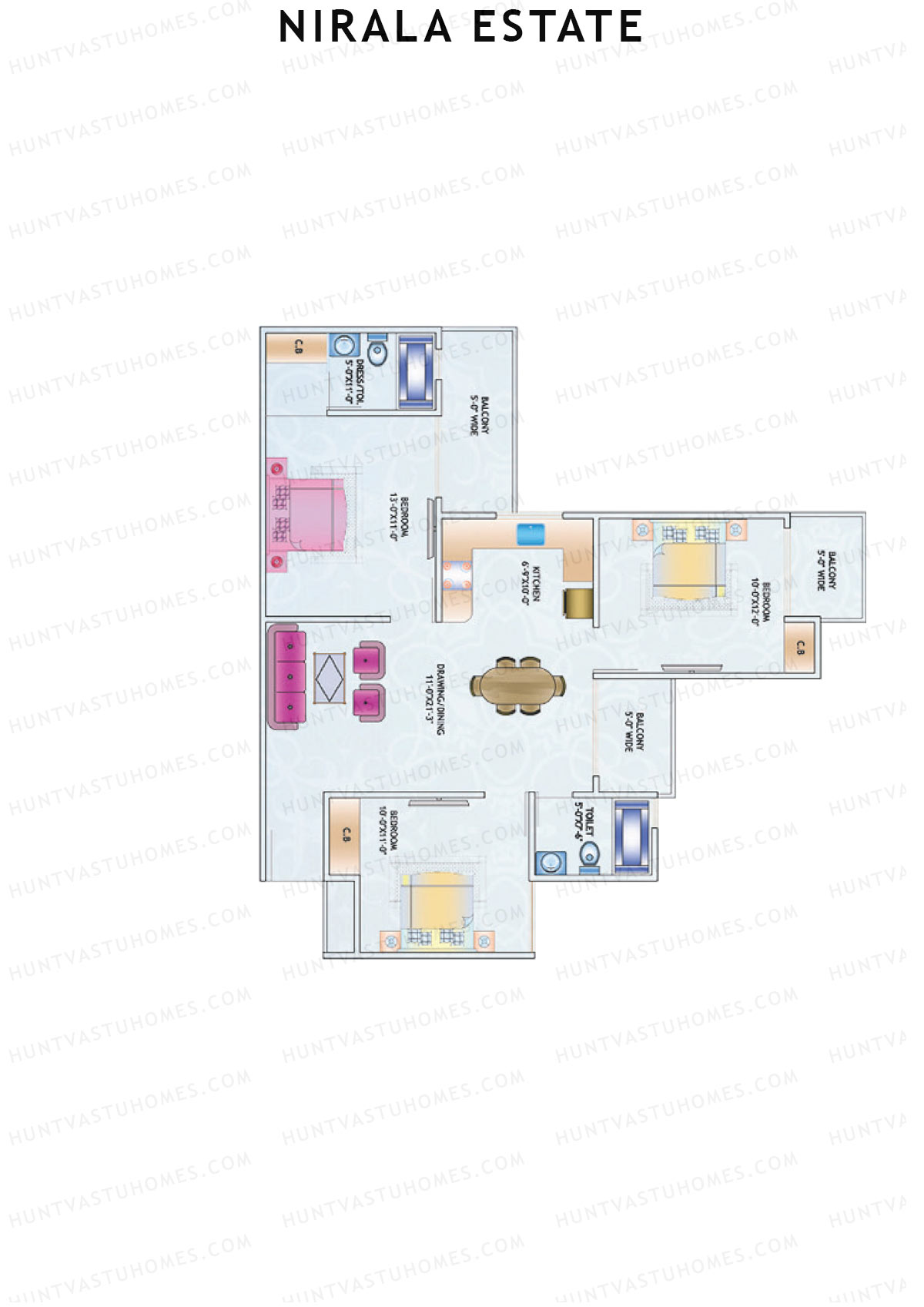 Nirala Estate Tower 16 Unit 4 Floor Plan