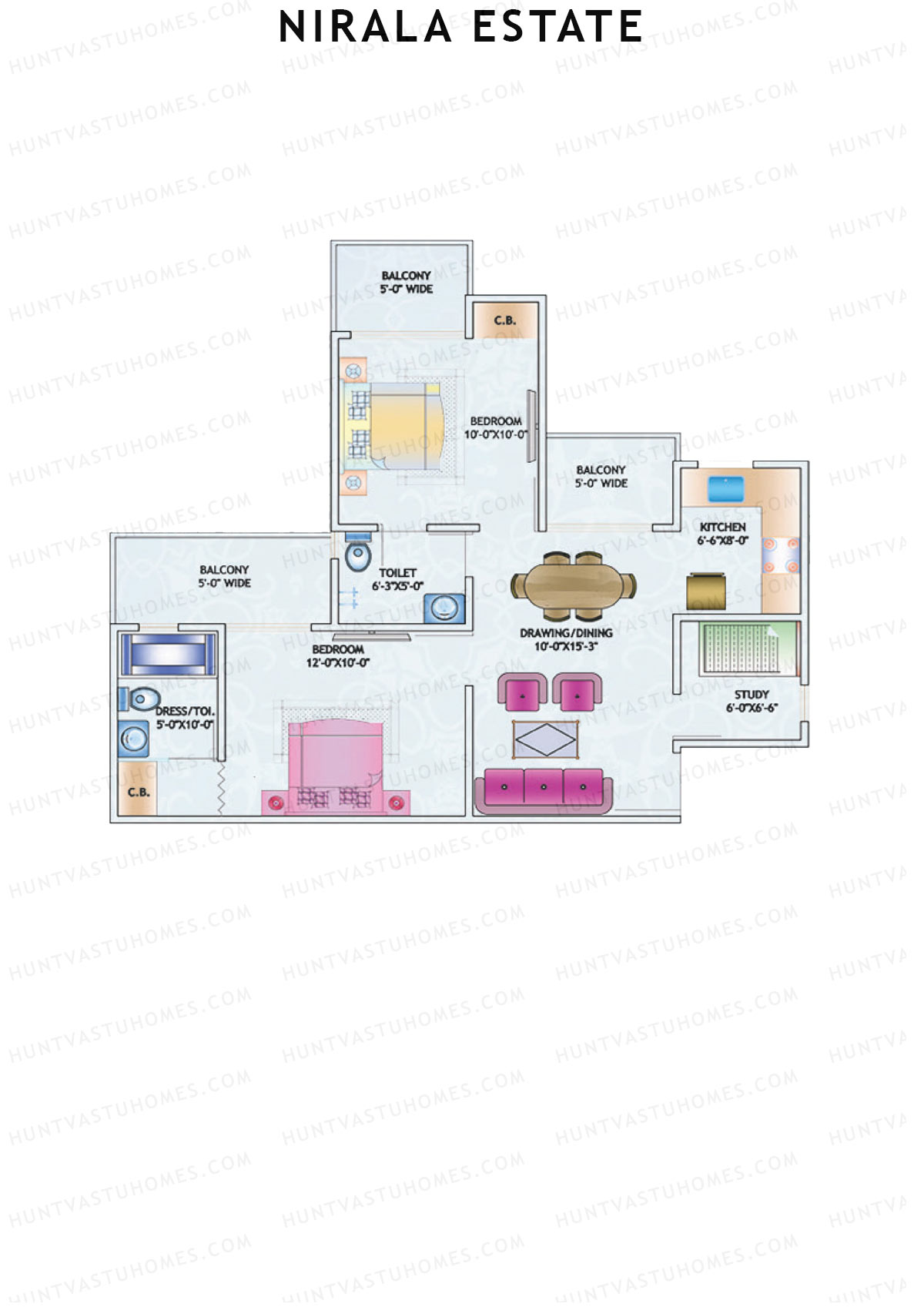 Nirala Estate Tower 1 Unit 2 Floor Plan