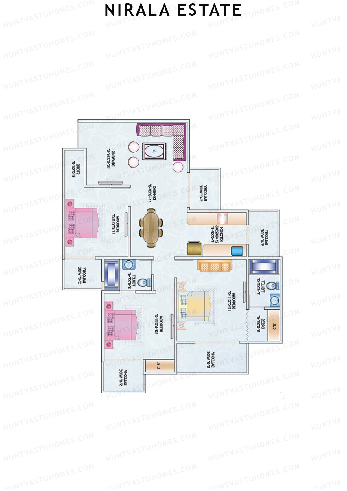 Nirala Estate Tower 2 Unit 1 Floor Plan