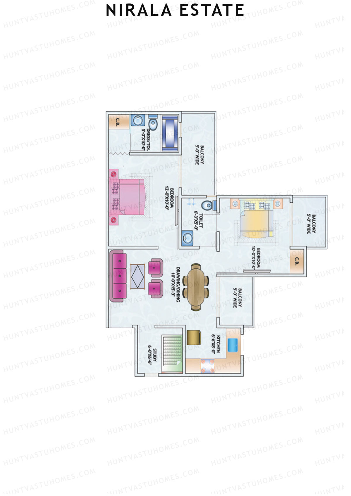 Nirala Estate Tower 2 Unit 4 Floor Plan