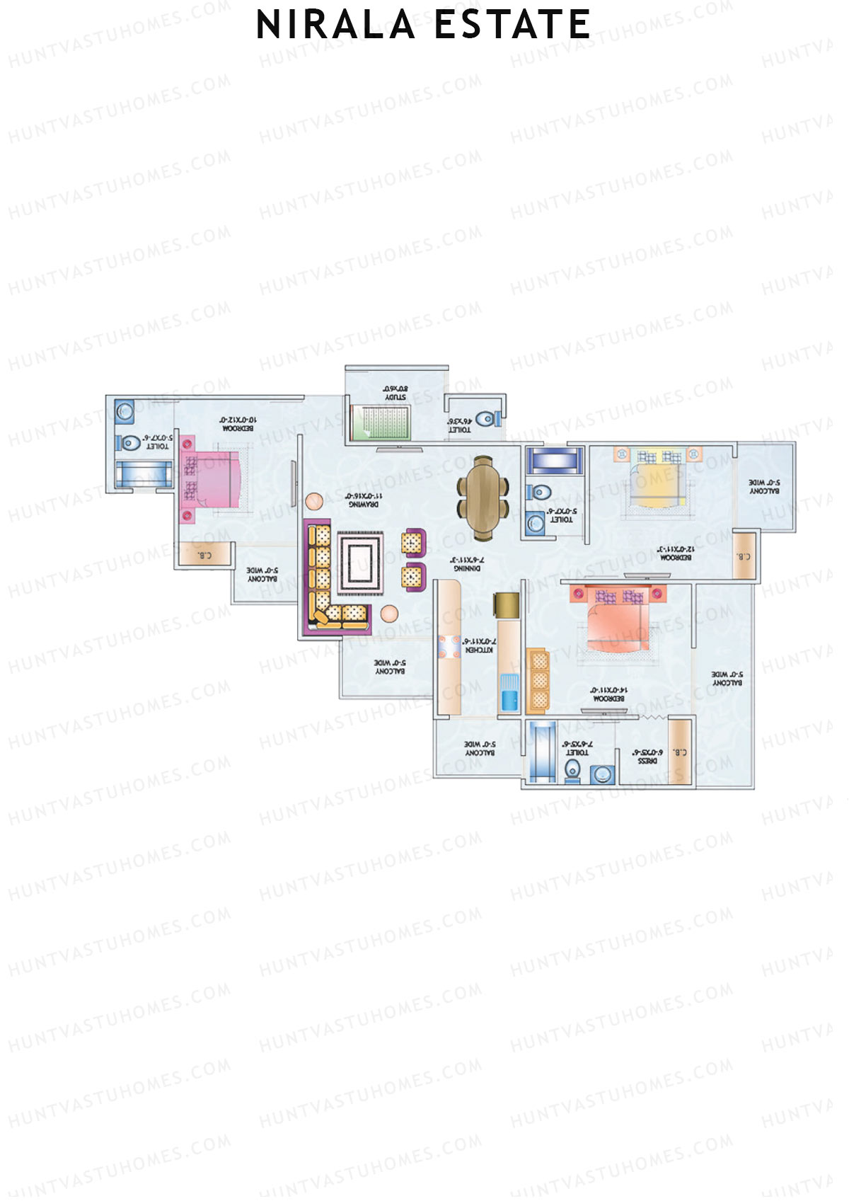 Nirala Estate Tower 4 Unit 6 Floor Plan