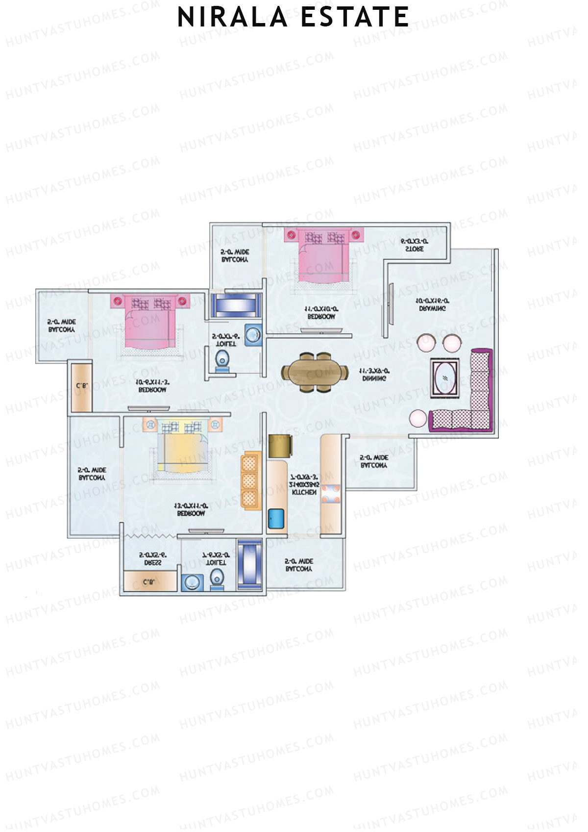 Nirala Estate Tower 5 Unit 1 Floor Plan