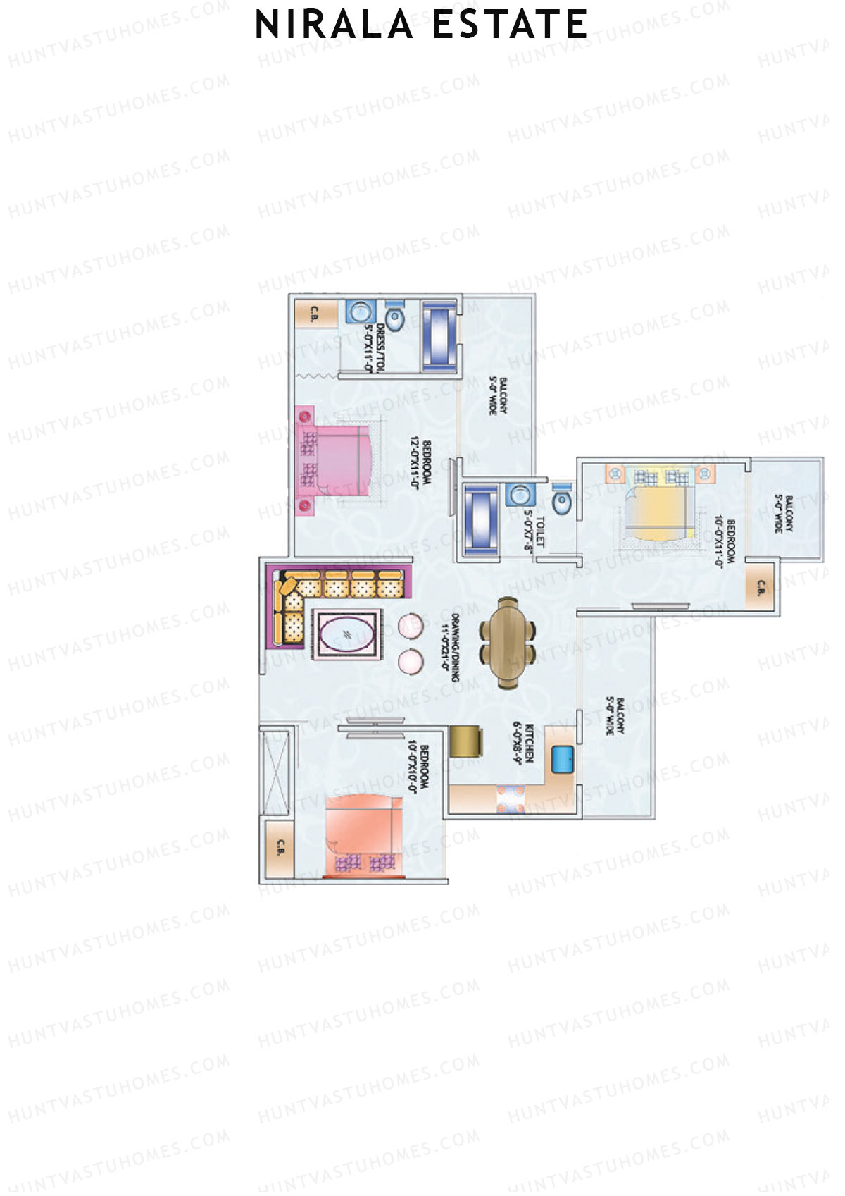 Nirala Estate Tower 6 Unit 2 Floor Plan