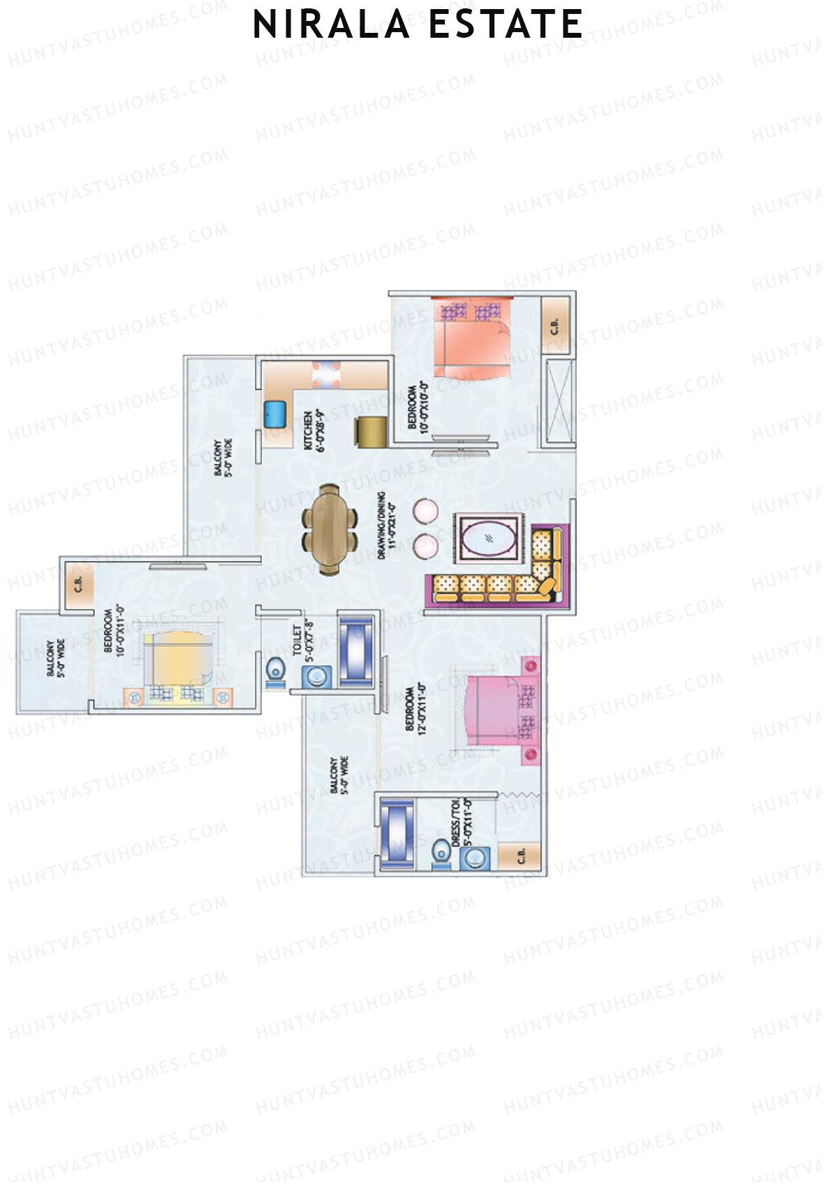 Nirala Estate Tower 6 Unit 4 Floor Plan
