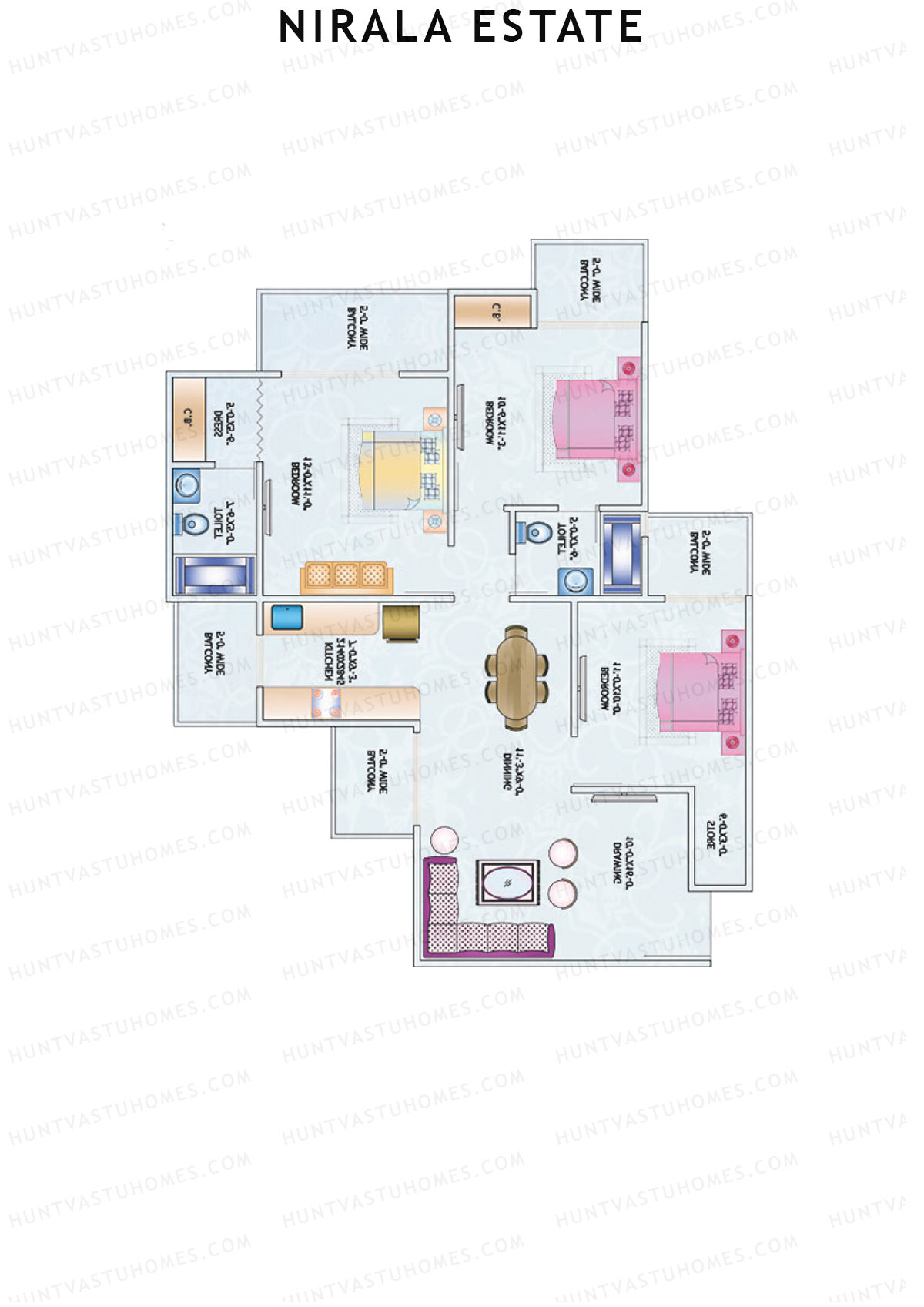 Nirala Estate Tower 7 Unit 1 Floor Plan