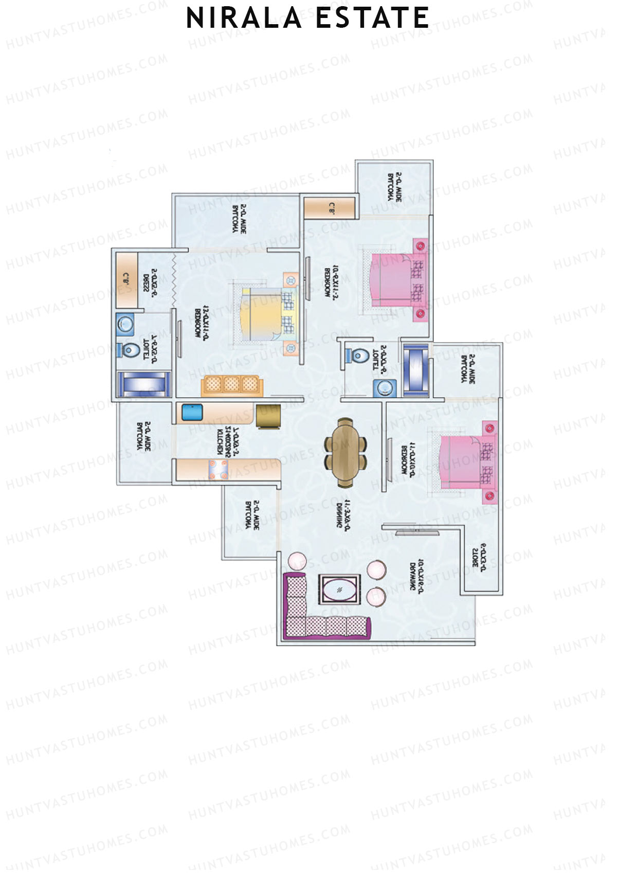 Nirala Estate Tower 8 Unit 1 Floor Plan