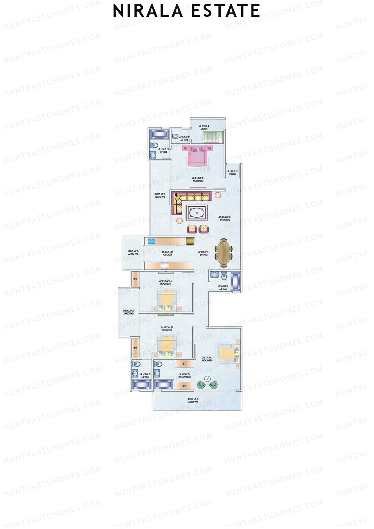 Nirala Estate Tower 9 Unit 4 Floor Plan