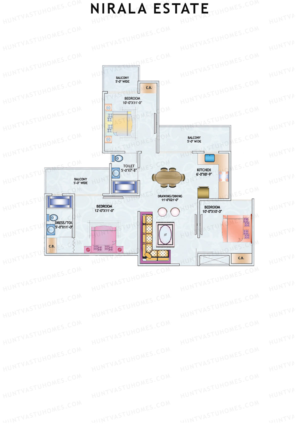 Nirala Estate Tower 9 Unit 6 Floor Plan