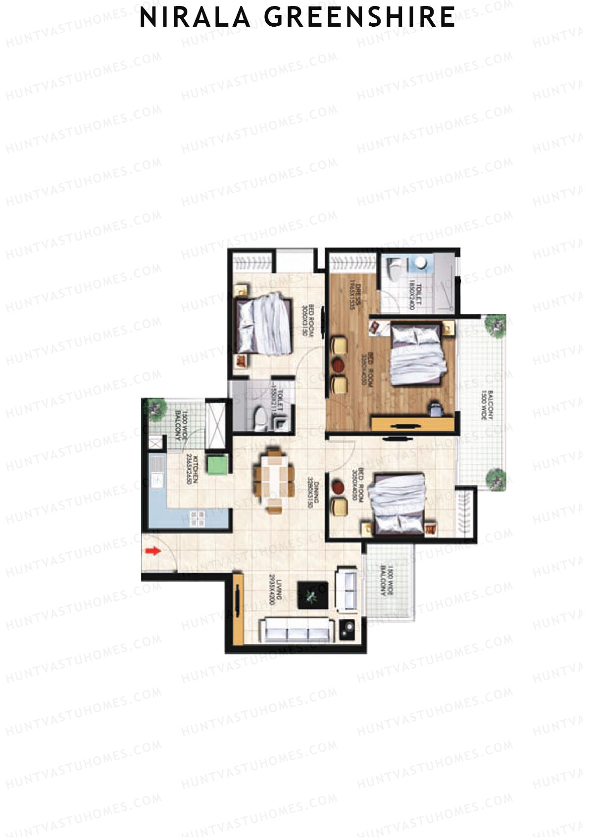Nirala Greenshire Block G10 Unit 1 Floor Plan