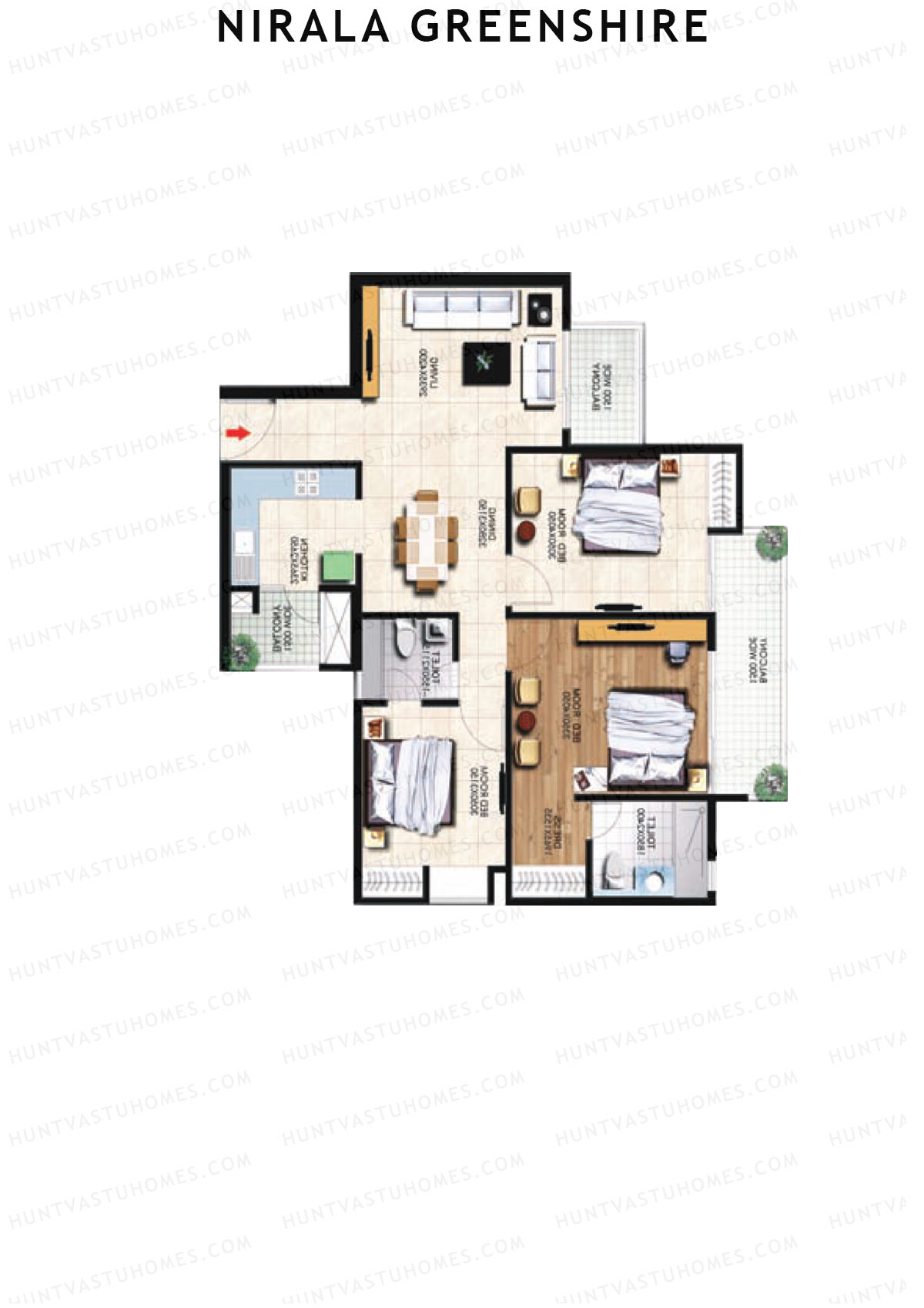 Nirala Greenshire Block G10 Unit 2 Floor Plan