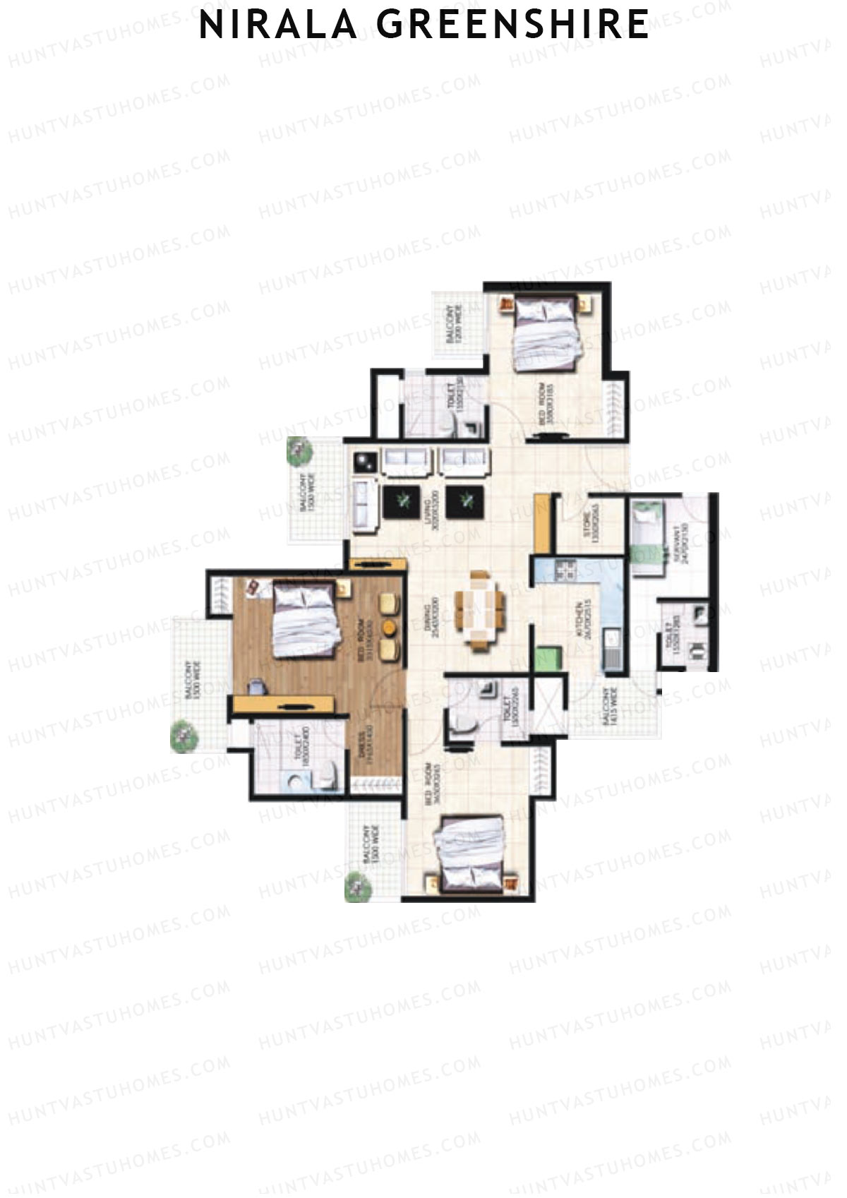 Nirala Greenshire Block G10 Unit 3 Floor Plan