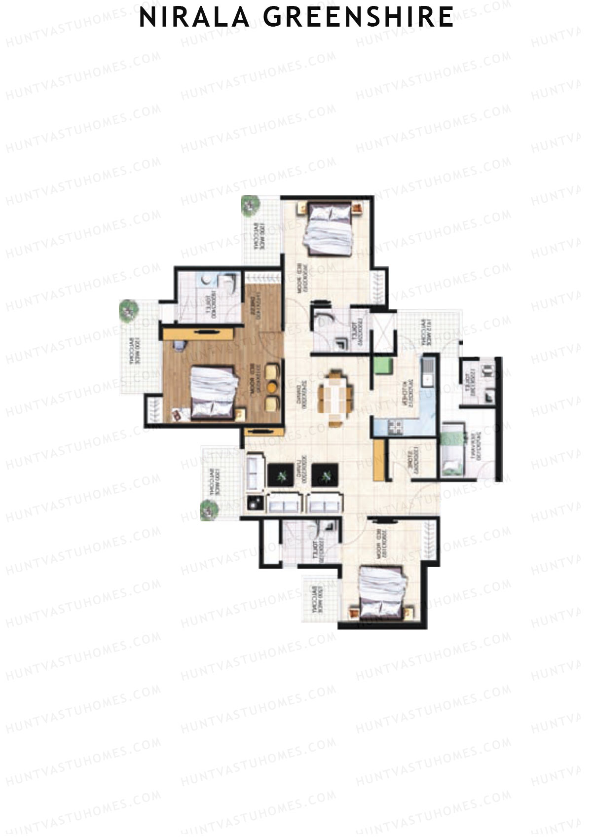 Nirala Greenshire Block G10 Unit 4 Floor Plan