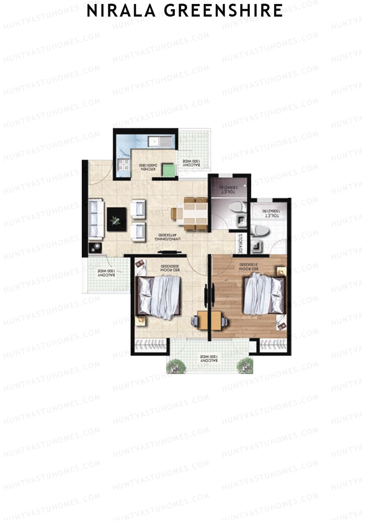 Nirala Greenshire Block G14 Unit 1 Floor Plan