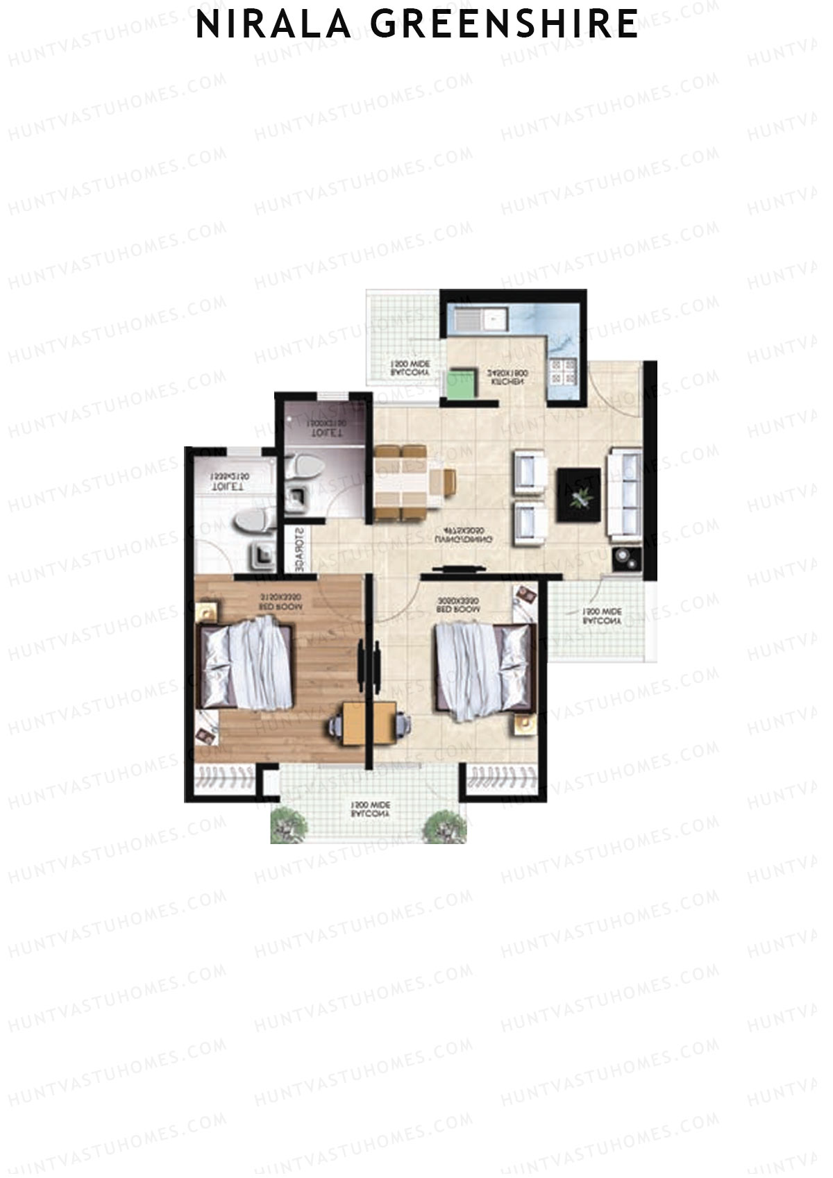 Nirala Greenshire Block G14 Unit 2 Floor Plan