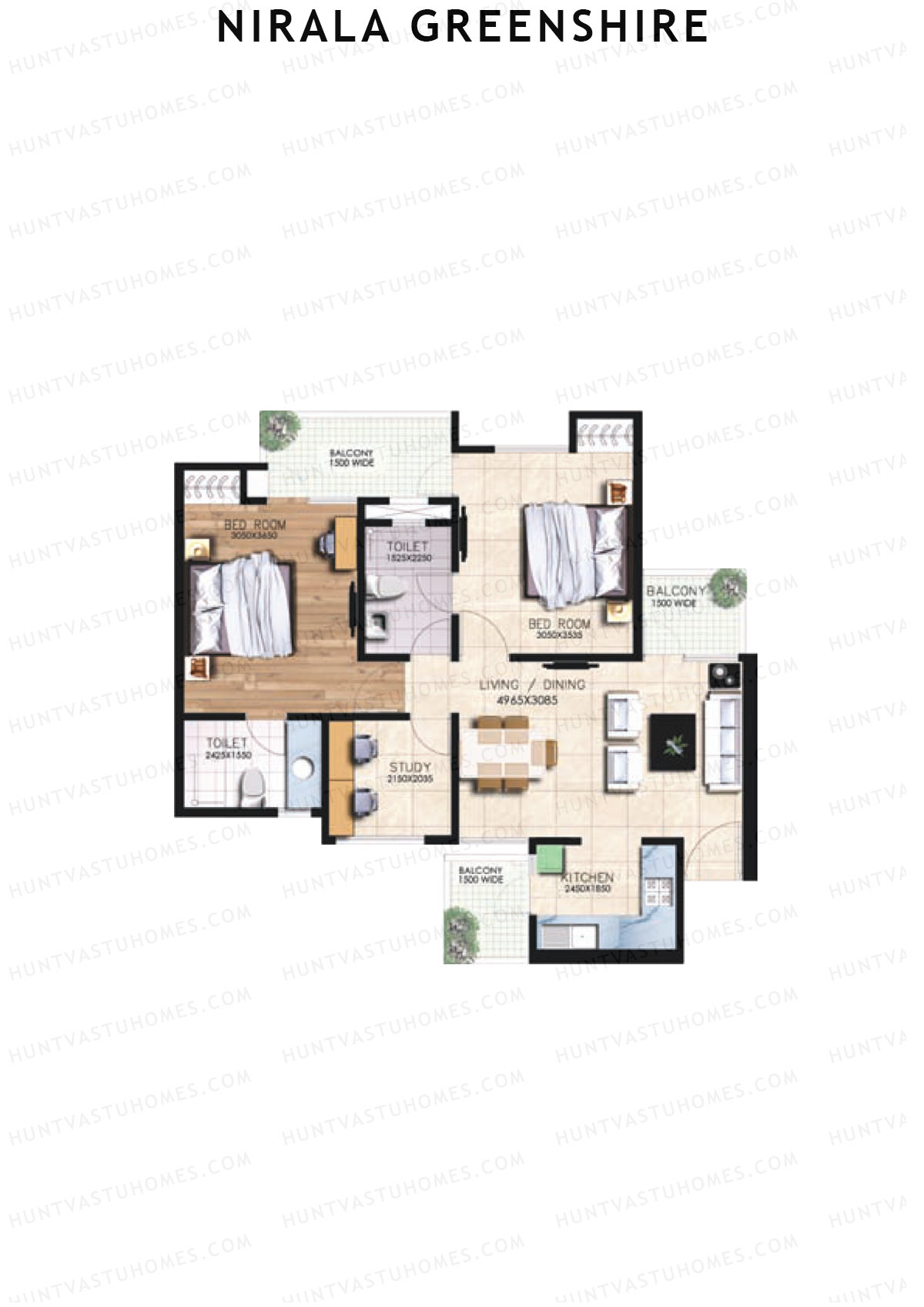 Nirala Greenshire Block G14 Unit 3 Floor Plan