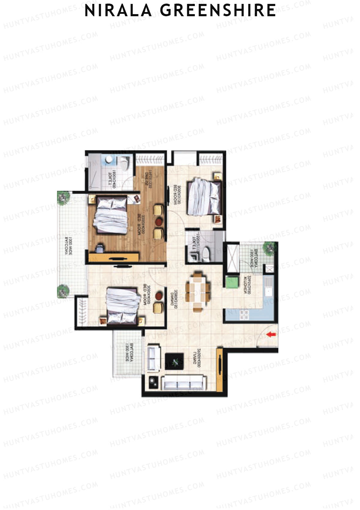 Nirala Greenshire Block G6 Unit 1 Floor Plan
