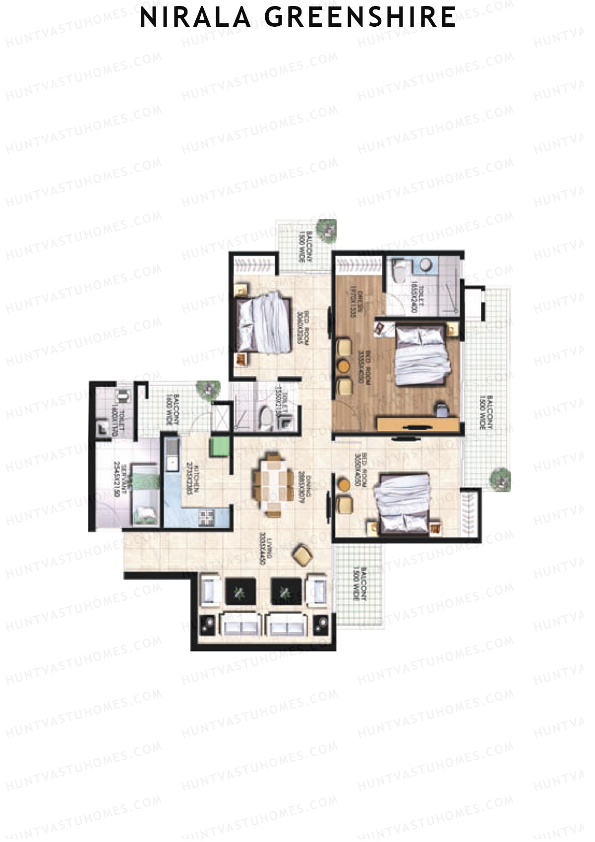 Nirala Greenshire Block G6 Unit 2 Floor Plan