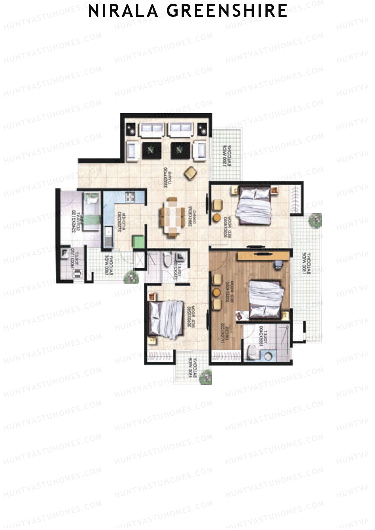 Nirala Greenshire Block G6 Unit 3 Floor Plan