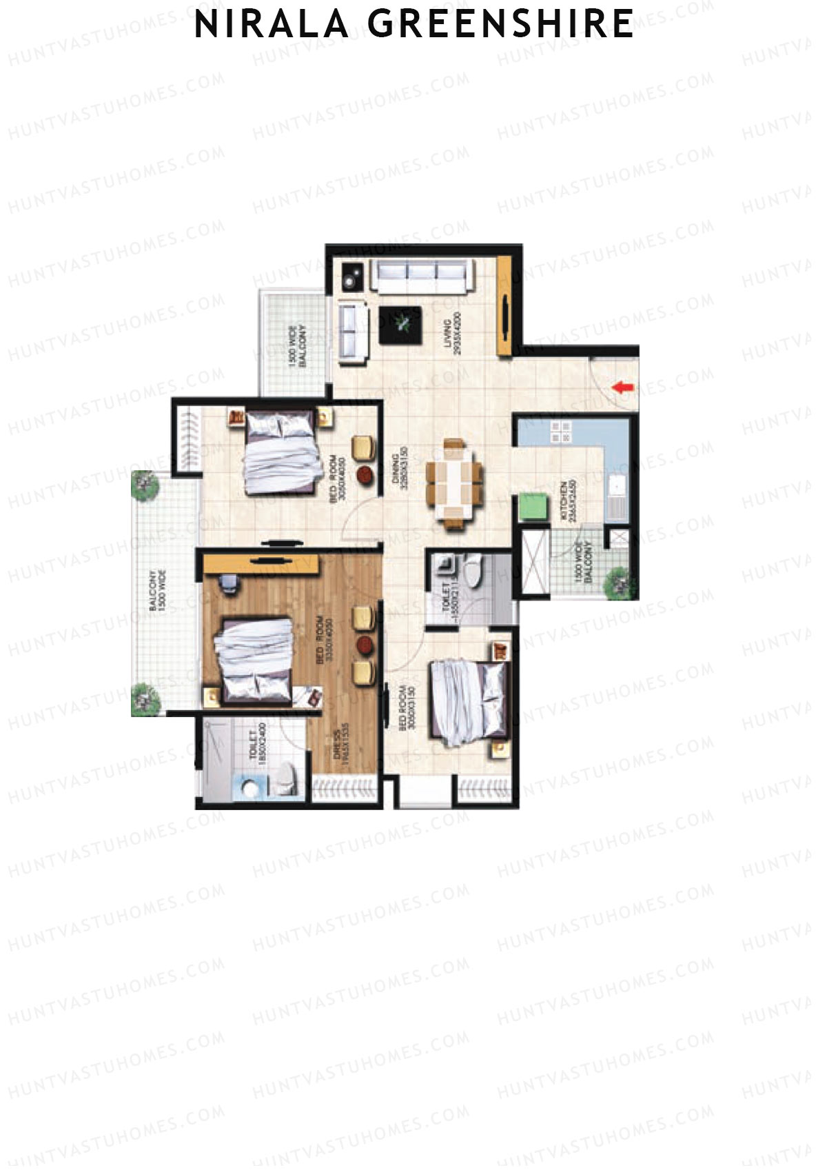 Nirala Greenshire Block G6 Unit 4 Floor Plan