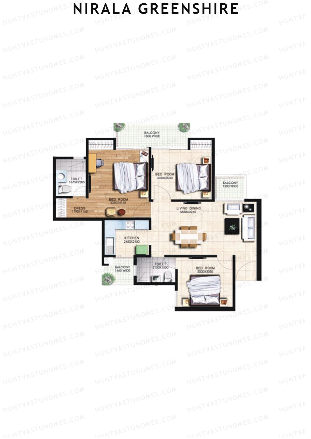 Nirala Greenshire Block G7 Unit 1 Floor Plan