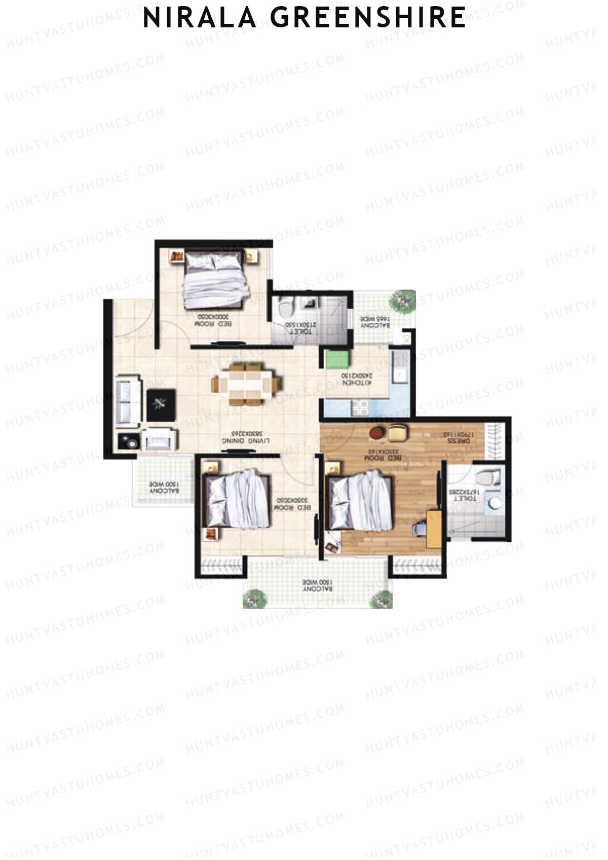 Nirala Greenshire Block G7 Unit 3 Floor Plan