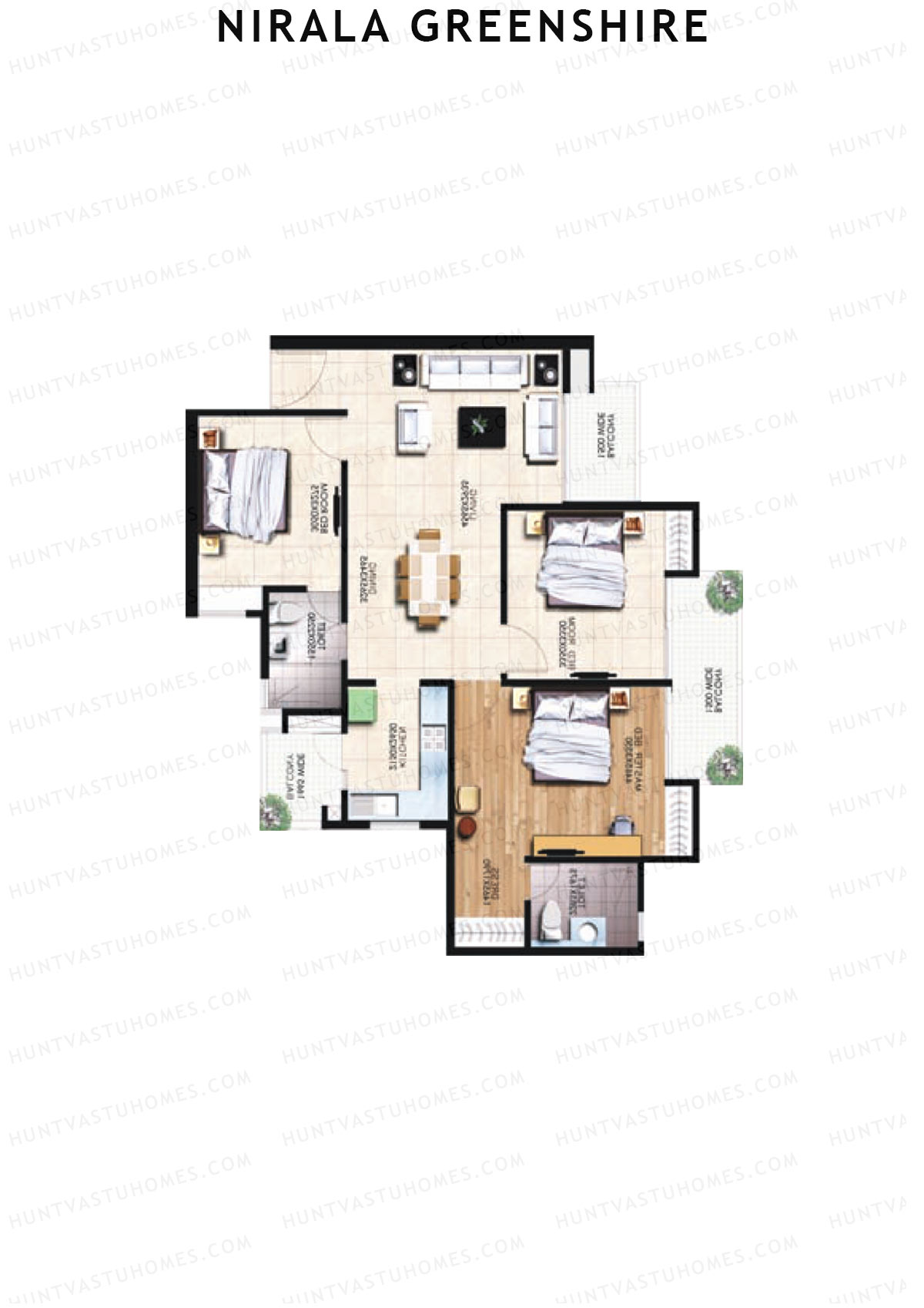 Nirala Greenshire Block G7 Unit 4 Floor Plan