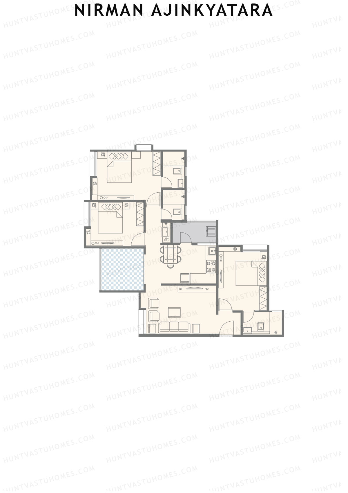 Nirman Ajinkyatara Wing B Unit 1 Floor Plan