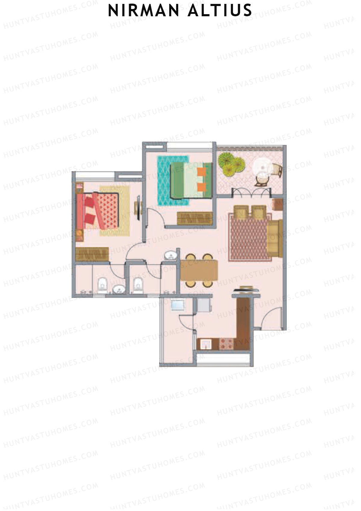 Nirman Altius Wing B Unit 1 Floor Plan
