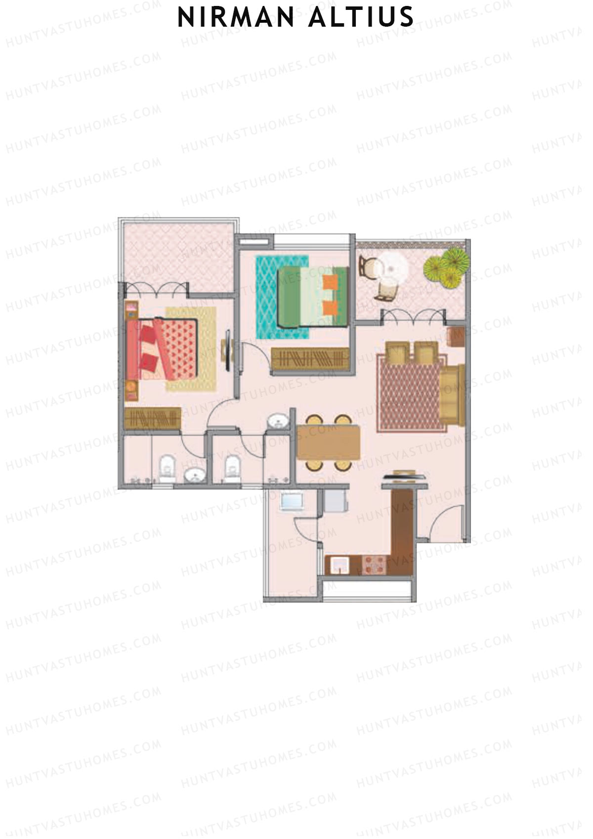 Nirman Altius Wing B Unit 1 Floor Plan